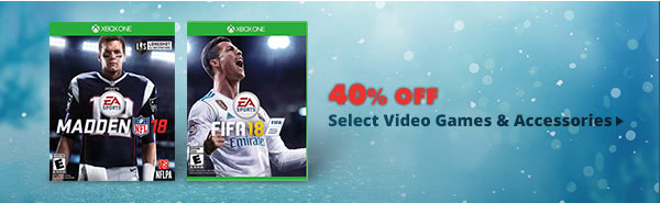 40% Select Video Games And Accessories*