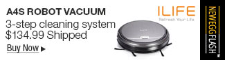 Newegg Flash - Ilift A4s Robot Vacuum 3-step Cleaning System