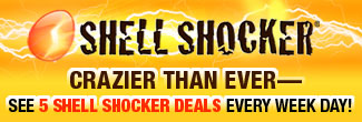 SHELL SHOCKER - CRAZIER THAN EVER-SEE 5 SHELL SHOCKER DEALS EVERY WEEK DAY
