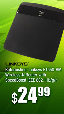 Refurbished: Linksys E1550-RM Wireless-N Router with SpeedBoost IEEE 802.11b/g/n 