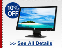 10% OFF SELECT HP MONITORS!*