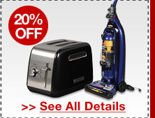 20% OFF SELECT HOME APPLIANCES!*