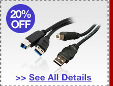 72 HOURS ONLY! 20% OFF ALL USB CABLES!*