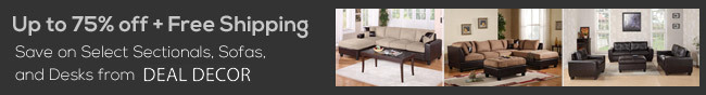 Up to 75% off + Free Shipping. Save on Select Sectionals, Sofas, and Desks from DEAL DECOR.