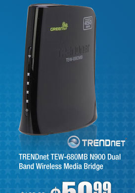 TRENDnet TEW-680MB N900 Dual Band Wireless Media Bridge
