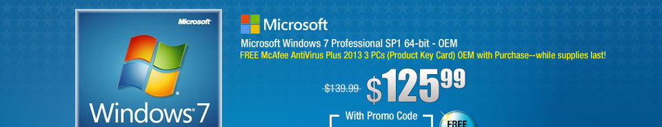 Microsoft Windows 7 Professional SP1 64-bit - OEM 