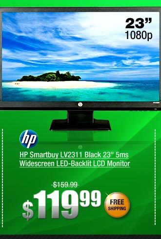 HP Smartbuy LV2311 Black 23 inch 5ms Widescreen LED-Backlit LCD Monitor