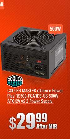 COOLER MASTER eXtreme Power Plus RS500-PCARD3-US 500W ATX12V v2.3 Power Supply 