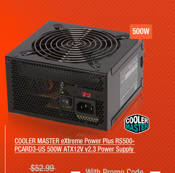 COOLER MASTER eXtreme Power Plus RS500-PCARD3-US 500W ATX12V v2.3 Power Supply 