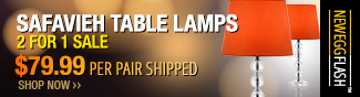 Newegg Flash - Safavieh Table Lamps. 2 For 1 Sale.