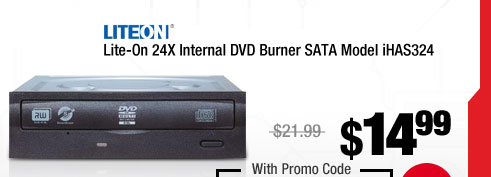 Lite-On 24X Internal DVD Burner SATA Model iHAS324