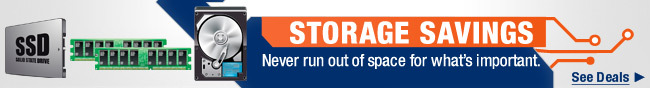 Storage savings. Never run out of space for what's important.