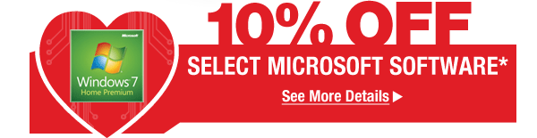 10% OFF SELECT MICROSOFT SOFTWARE*