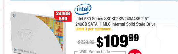 Intel 530 Series SSDSC2BW240A4K5 2.5" 240GB SATA III MLC Internal Solid State Drive