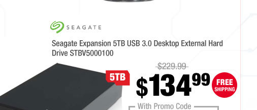 Seagate Expansion 5TB USB 3.0 Desktop External Hard Drive STBV5000100
