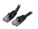 Coboc CY-CAT6-01-BK 1ft. 24AWG Snagless Cat 6 Black Color 550MHz UTP Ethernet Stranded Copper Patch cord /Molded Network lan Cable