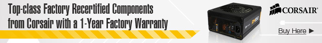 Corsair - Top Class Factory Recertified Components from Corsair with a 1-Year Factory Warranty.