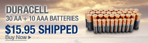 Newegg Flash – Duracell 30 AA + 10 AAA Batteries