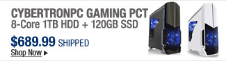 Newegg Flash  CybertronPC Gaming PCT 8-Core 1TB HDD + 120GB SSD