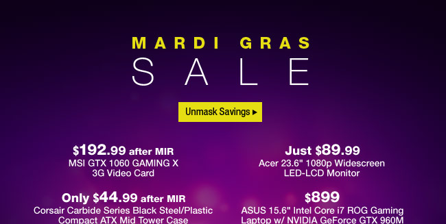 MARDI GRAS SALE