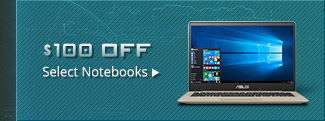 $100 OFF SELECT NOTEBOOKS*