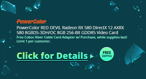 PowerColor RED DEVIL Radeon RX 580 DirectX 12 AXRX 580 8GBD5-3DH/OC 8GB 256-Bit GDDR5 Video Card