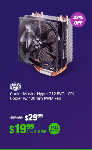 Cooler Master Hyper 212 EVO - CPU Cooler w/ 120mm PWM Fan