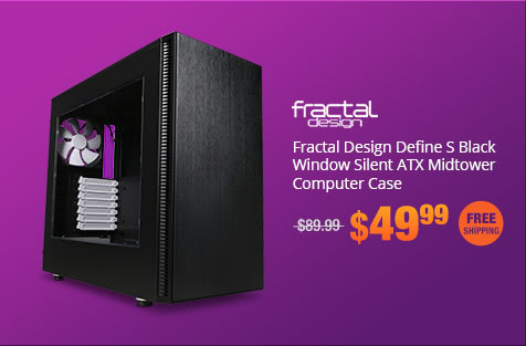 Fractal Design Define S Black Window Silent ATX Midtower Computer Case