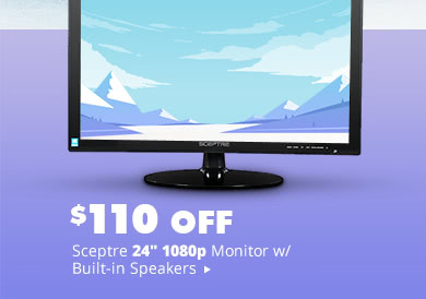 Sceptre 24" 1080p Monitor w/ Built-in Speakers