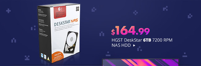 $164.99 HGST DeskStar 6TB 7200 RPM NAS HDD