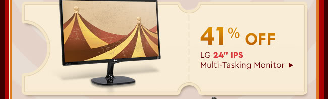 41% OFF LG 24" IPS Multi-Tasking Monitor