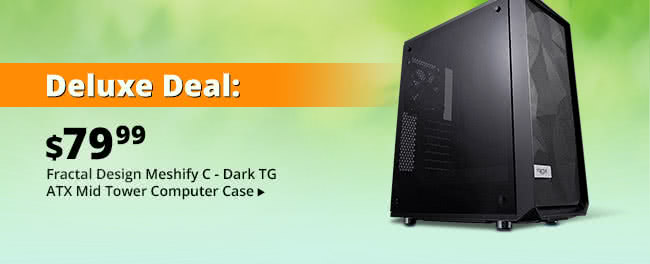 Deluxe Deal - $79.99 Fractal Design Meshify C - Dark TG ATX Mid Tower Computer Case