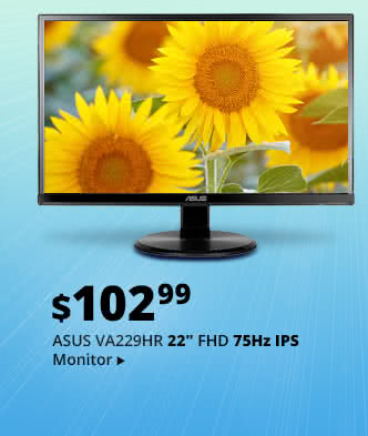 Feature - $102.99 ASUS VA229HR 22" FHD 75Hz IPS Monitor