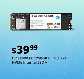 Feature - $39.99 HP EX900 M.2 250GB PCIe 3.0 x4 NVMe Internal SSD