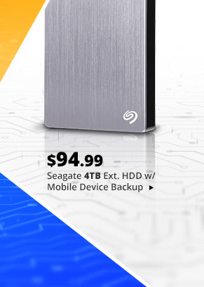 Seagate 4TB Ext. HDD w/ Mobile Device Backup