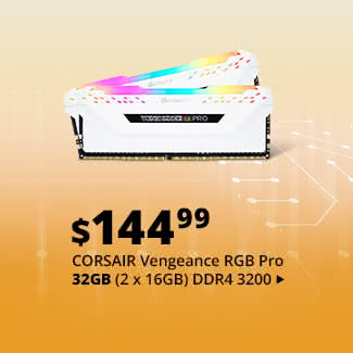 Feature - $144.99 CORSAIR Vengeance RGB Pro 32GB (2 x 16GB) DDR4 3200
