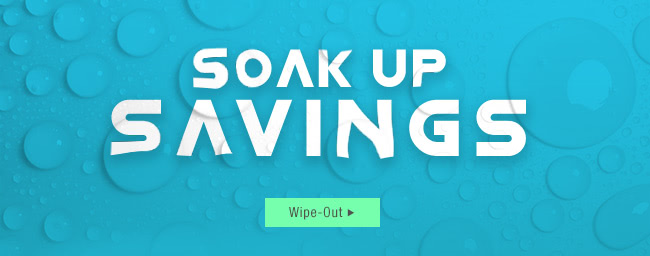 SOAK UP SAVINGS; Wipe-Out