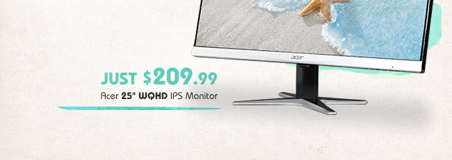 Acer 25 inch WQHD IPS Monitor