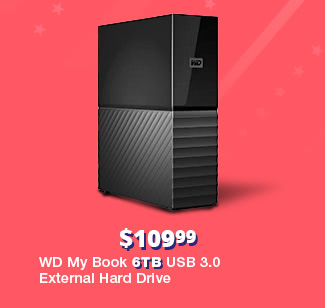 $109.99 - WD My Book 6TB USB 3.0 External Hard Drive