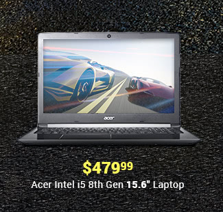 $479.99 - Acer Intel i5 8th Gen 15.6" Laptop