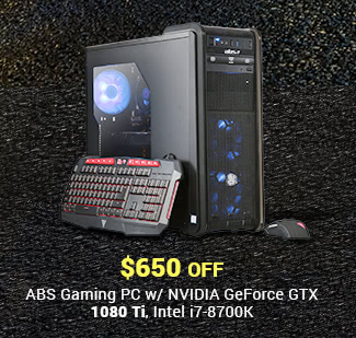 $650 OFF - ABS Gaming PC w/ NVIDIA GeForce GTX 1080 Ti, Intel i7-8700K