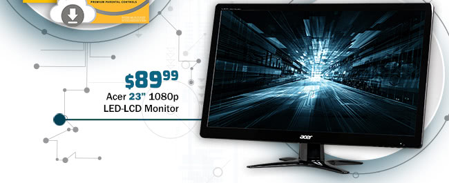 Acer 23" 1080p LED-LCD Monitor Onboard Wi-Fi and USB 3.1