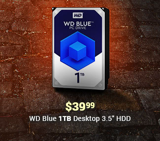 $39.99 - WD Blue 1TB Desktop 3.5" HDD