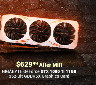 $629.99 After MIR - GIGABYTE GeForce GTX 1080 Ti 11GB 352-Bit GDDR5X Graphics Card