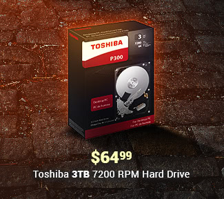 $64.99 - Toshiba 3TB 7200 RPM Hard Drive