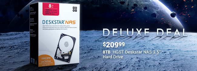 Deluxe Deal - Deluxe Deal - $209.99 8TB HGST Deskstar NAS 3.5" Hard Drive