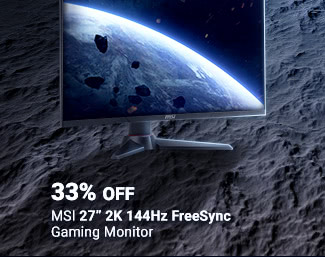 33% Off MSI 27" 2K 144Hz FreeSync Gaming Monitor