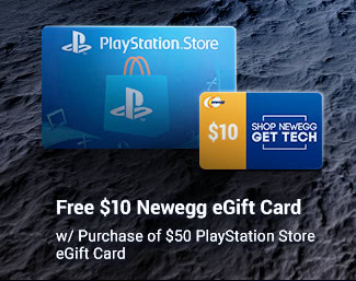 Free $10 Newegg eGift Card w/ Purchase of PlayStation Store eGift Card