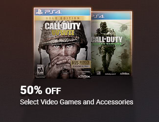 50% Off Select Video Games and Accessories