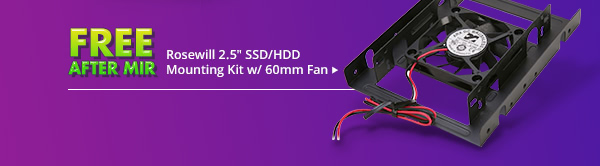 Rosewill 2.5" SSD/HDD Mounting Kit w/ 60mm Fan
